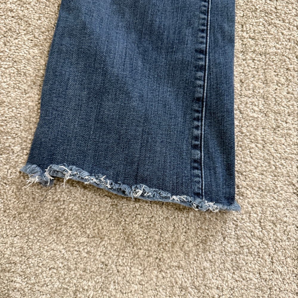 FRAME Le Crop Mini Boot High Rise Raw Hem Jeans Women's Size 30 Denim Dark Wash - Picture 3 of 10
